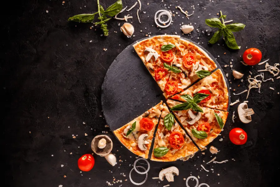 Slice of pizza in the ultimate cutting diet